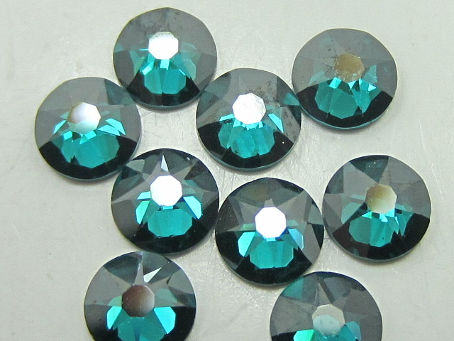 72 pcs. 20ss BLUE ZIRCON LUSTER-D FLATBACK European Rhinestones